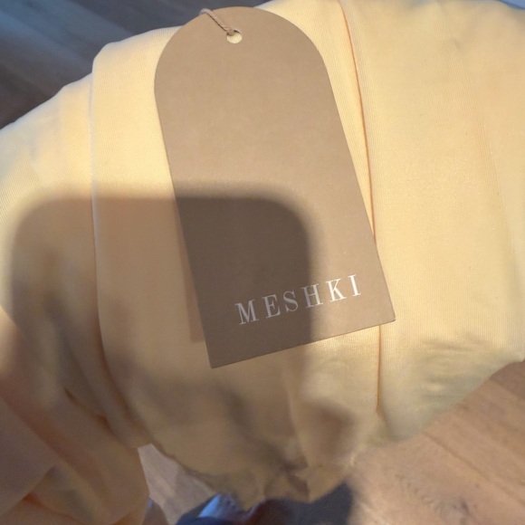 NEW: Meshki Imogen Slinky Maxi Dress Lemon - Picture 6 of 6